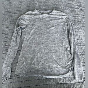 REl co-op long sleeve women's heathered light blue size M